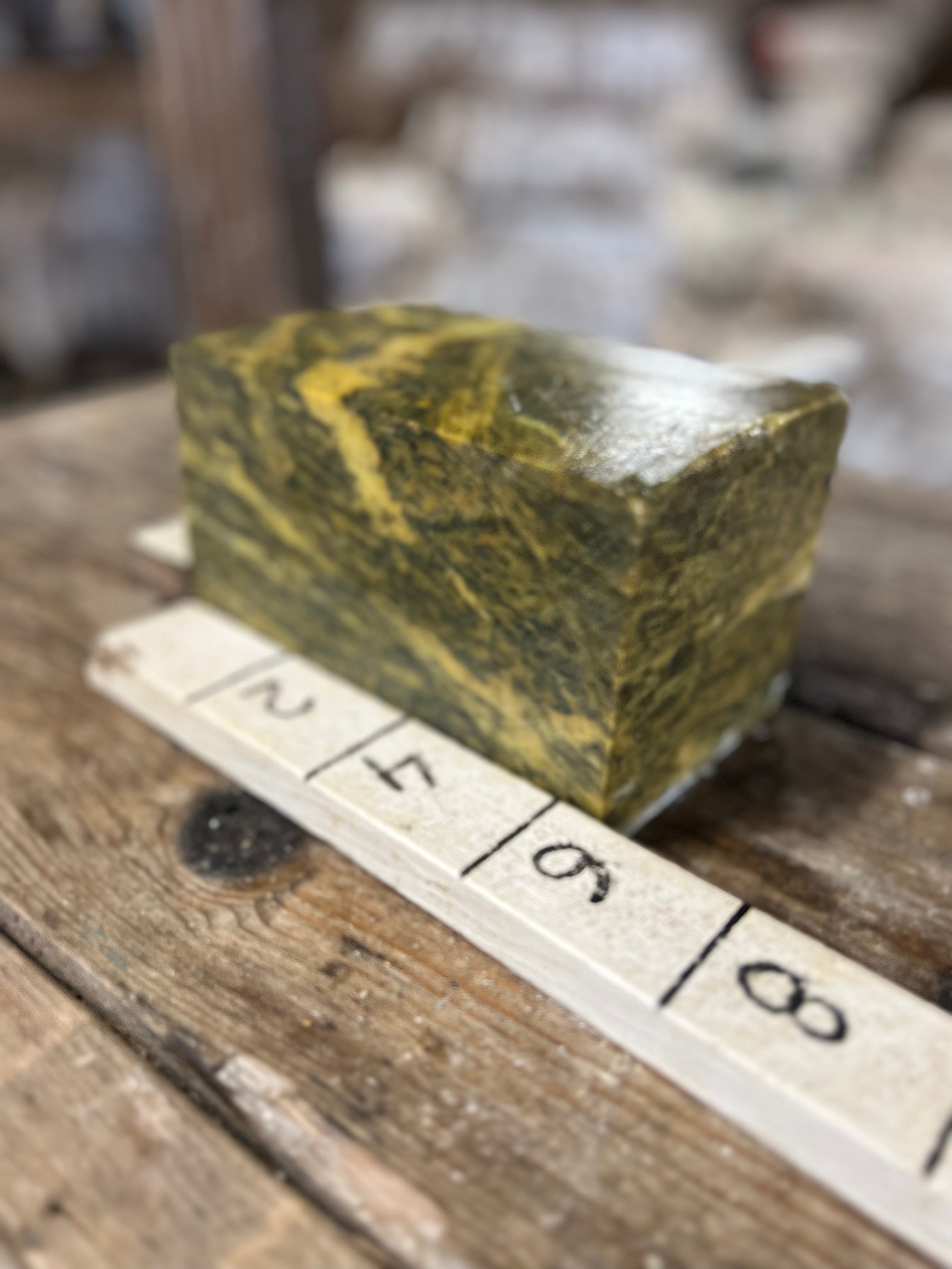 10lb Indian Yellow mix Soapstone Block 6.5x4x4 – Gian Carlo Artistic Stone