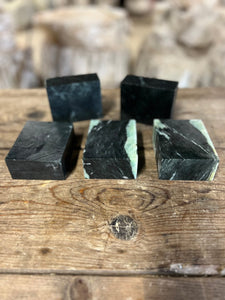 5 pack of 2lb Indian Green Soapstone Block 4x3.5x1.5 - Gian Carlo Artistic Stone