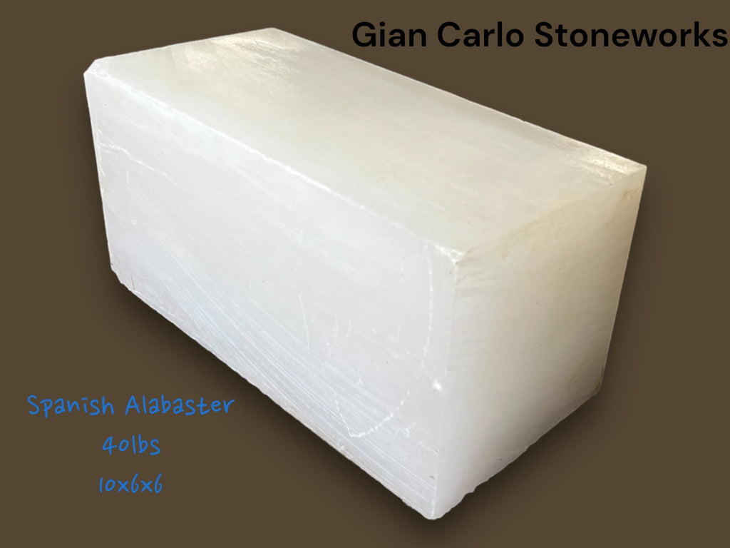 Italian Alabaster 39lbs 12x6x6 - Gian Carlo Artistic Stone