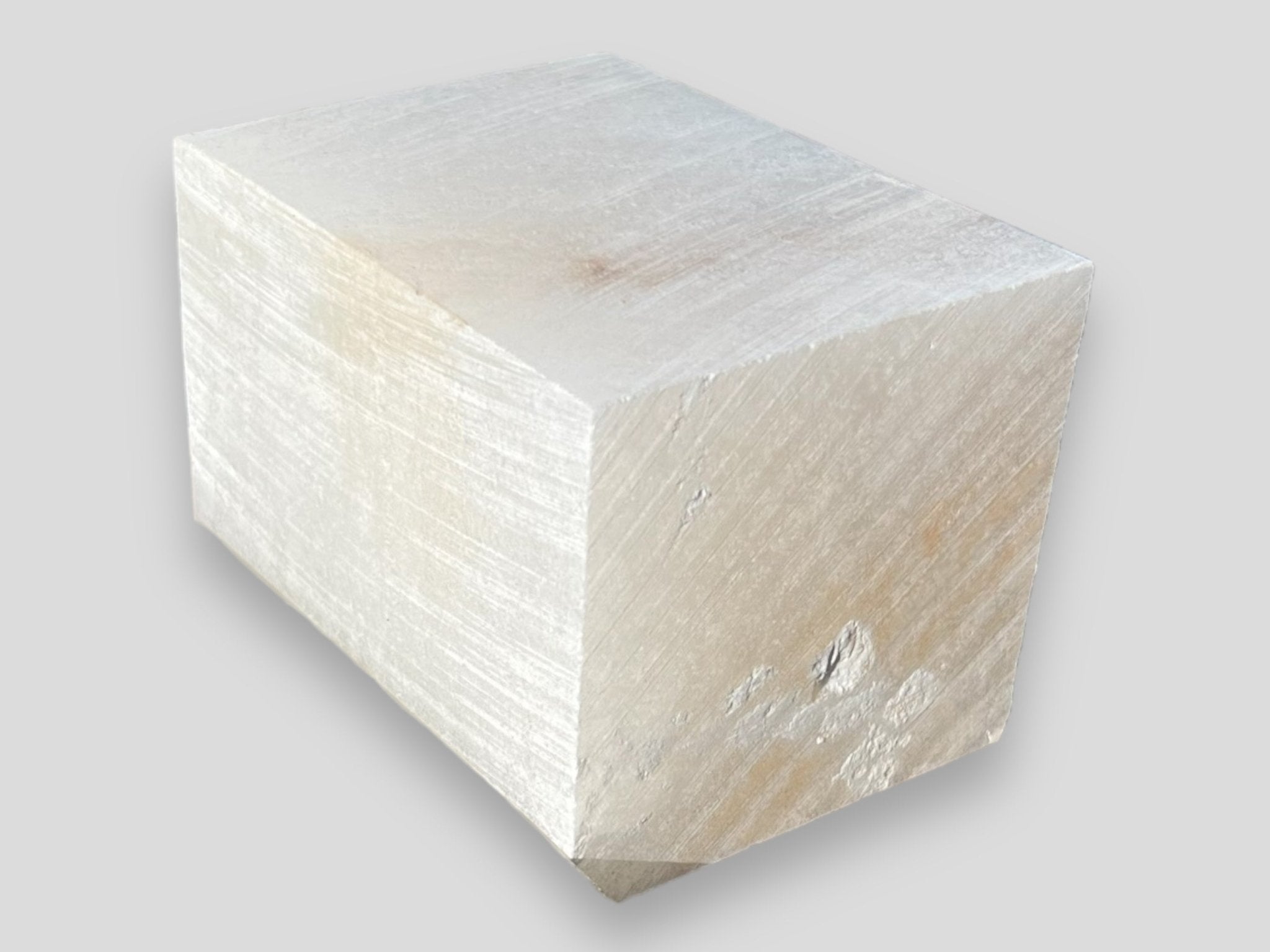 Translucent White Spanish Alabaster 10LBS 4x4x6 Block - Gian Carlo Artistic Stone